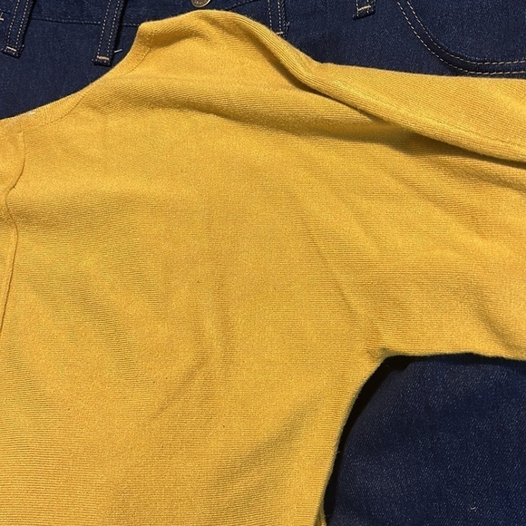 Max Studio Mustard Yellow M Front Line Dolman Sleeve M - Picture 7 of 7